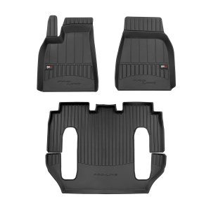 Tesla Model X Floor Mat - Omac - Proline Premium TPE - Black - '16-'20 Tesla Model X Floor Mat - Omac - Proline Premium TPE - Black - '16-'20
